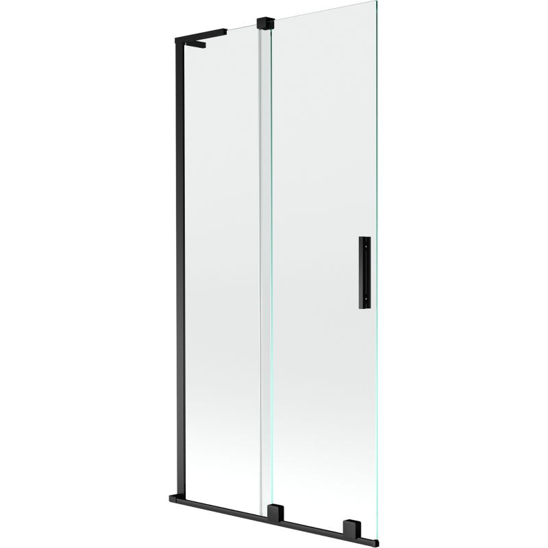 Mexen Velar L sprchová zástena 2-krídlová posuvná 90 x 150 cm, priehľadná, čierna - 896-090-003-01-70