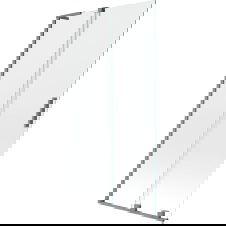 Mexen Velar L vaňová zástena 2-krídlová posuvná 90 x 150 cm, transparentná, gun metal - 896-090-003-01-95
