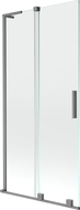 Mexen Velar L zasúvacia sprchová zástena, 2-krídlová, 90 x 150 cm, transparentná, gun metal - 896-090-003-01-95