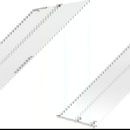 Mexen Velar L vaňová zástena 2-krídlová posuvná 90 x 150 cm, transparentná, brúsený nikel - 896-090-003-01-97