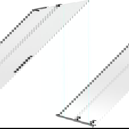 Mexen Velar L vaňová zástena 2-krídlová posuvná 95 x 150 cm, priehľadná, kartáčovaná sivá - 896-095-003-01-66