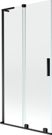Mexen Velar L vaňová stena 2-krídlová posuvná 95 x 150 cm, transparentná, čierna - 896-095-003-01-70