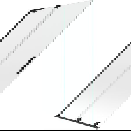 Mexen Velar L vaňová zástenka 2-krídlová posuvná 100 x 150 cm, transparentná, čierna - 896-100-003-01-70