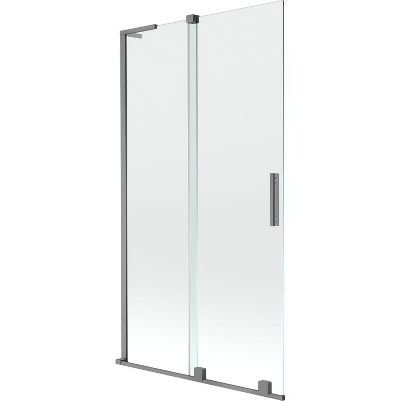 Mexen Velar L sprchová zástena 2-dverová posuvná 100 x 150 cm, transparentná, gun metal - 896-100-003-01-95