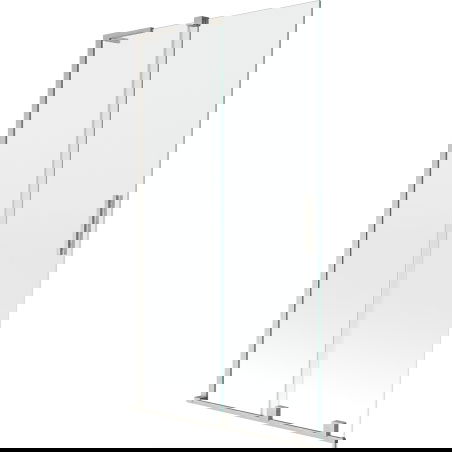 Mexen Velar L posuvná sprchová zástena s 2 krídlami 100 x 150 cm, priehľadná, brúsený nikel - 896-100-003-01-97