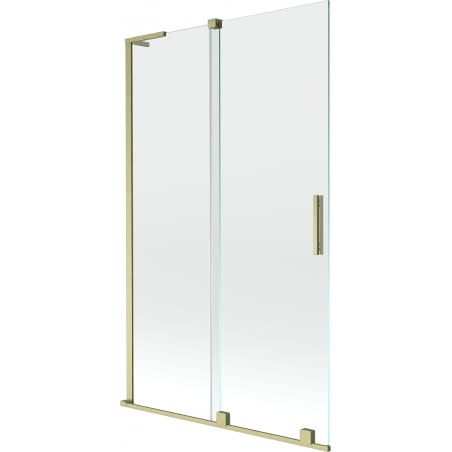 Mexen Velar L skladacia sprchová zástena s 2 panelmi 110 x 150 cm, priehľadná, zlatá kartáčovaná - 896-110-003-01-55