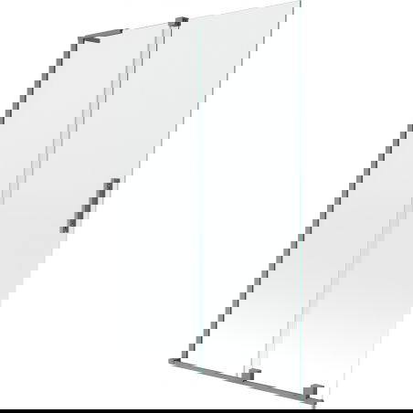 Mexen Velar L posuvná vanová zástena, 2-dielna 110 x 150 cm, priehľadná, gun metal - 896-110-003-01-95