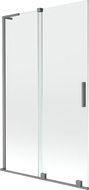 Mexen Velar L posuvná vanová zástena, 2-dielna 110 x 150 cm, priehľadná, gun metal - 896-110-003-01-95