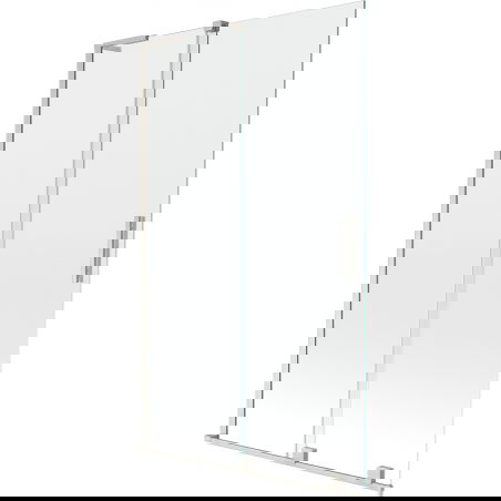 Mexen Velar L vaňová zástena so 2 krídlami, posuvná 110 x 150 cm, transparentná, brúsený nikel - 896-110-003-01-97
