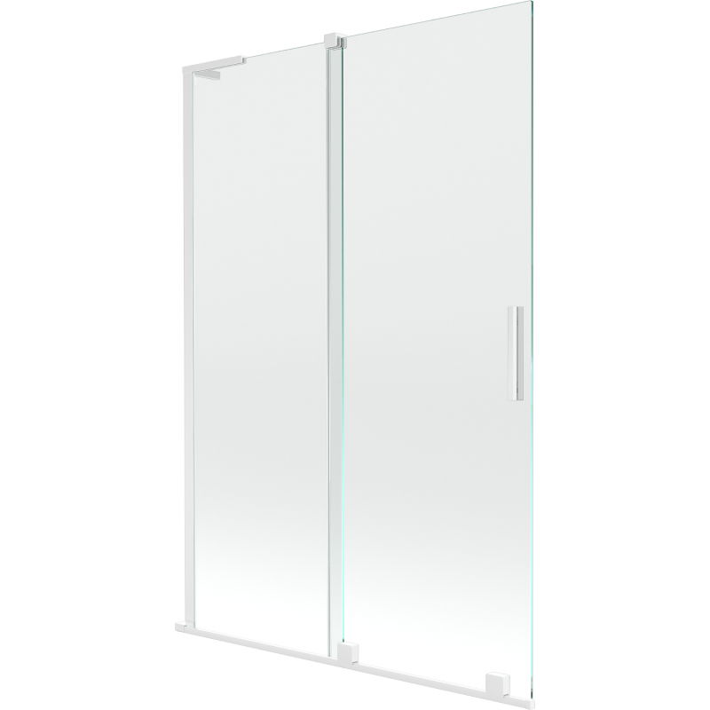 Mexen Velar L vaňa sprchová 2-krídlová posuvná 120 x 150 cm, transparentná, biela - 896-120-003-01-20