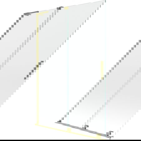Mexen Velar L vaňová zástena 2-krídlová posuvná 120 x 150 cm, transparentná, zlatá - 896-120-003-01-50