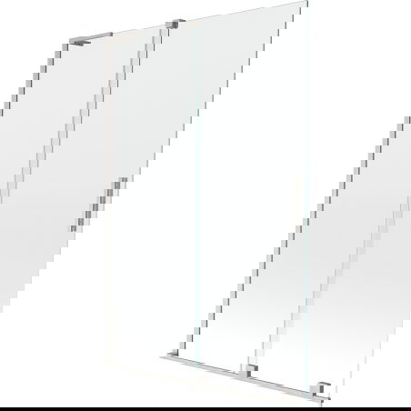 Mexen Velar L posuvná sprchová zástena 2-krídlová 120 x 150 cm, transparentná, brúsený nikel - 896-120-003-01-97