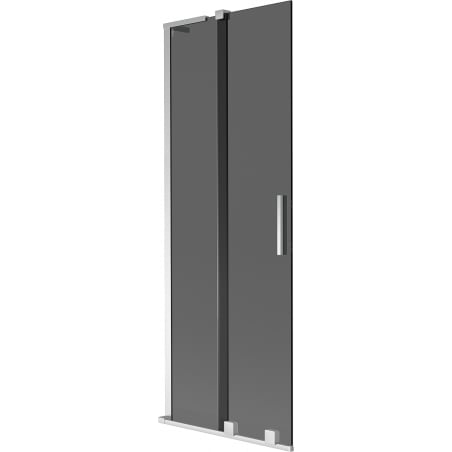 Mexen Velar L vaňová zástena 2-dielna posuvná 70 x 150 cm, grafit, chróm - 896-070-003-41-01