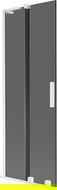 Mexen Velar L vaňová zástenka 2-krídlová posuvná 70 x 150 cm, grafit, biela - 896-070-003-41-20