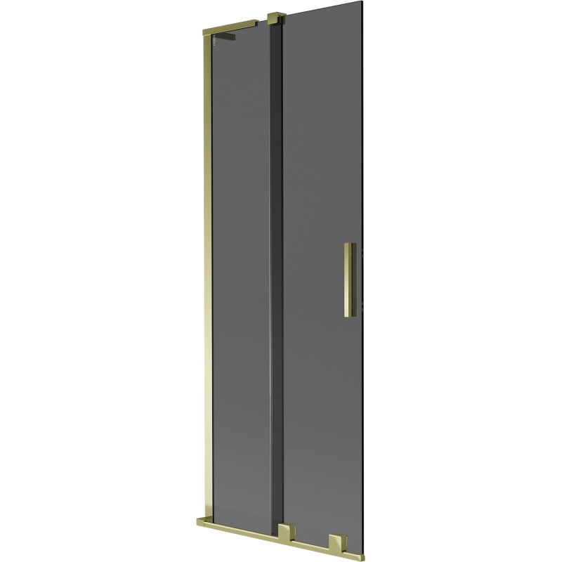 Mexen Velar L vaňová zástena s 2 posuvnými dverami 70 x 150 cm, grafit, zlatá - 896-070-003-41-50