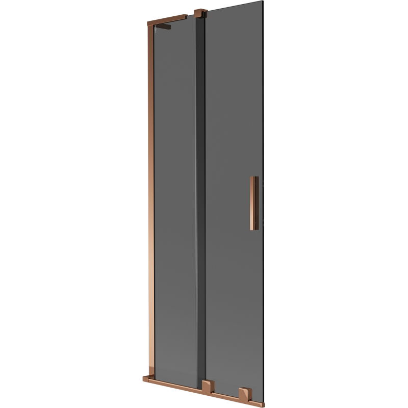Mexen Velar L vaňová zástena 2-dverová posuvná 70 x 150 cm, grafit, ružové zlato - 896-070-003-41-60