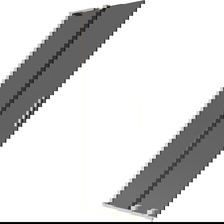 Mexen Velar L vaňová zástena dvojdielna posuvná 70 x 150 cm, grafitová, brúsený nikel - 896-070-003-41-97