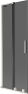 Mexen Velar L vaňová zástena dvojdielna posuvná 70 x 150 cm, grafitová, brúsený nikel - 896-070-003-41-97