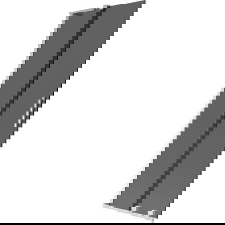 Mexen Velar L vaňová zástena 2-krídlová posuvná 75 x 150 cm, grafit, chróm - 896-075-003-41-01