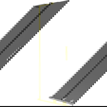 Mexen Velar L vaňová zástena 2-krídlová posuvná 75 x 150 cm, grafit, zlatá - 896-075-003-41-50