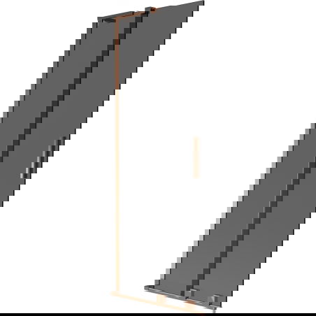 Mexen Velar L sprchová zástena dvojkrídlová posuvná 75 x 150 cm, grafit, ružové zlato - 896-075-003-41-60