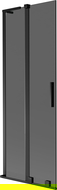 Mexen Velar L vaňová zástena 2-krídlová posuvná 75 x 150 cm, grafit, čierna - 896-075-003-41-70