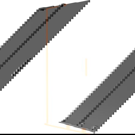 Mexen Velar L vaňová clona 2-krídlová posuvná 80 x 150 cm, grafit, ružové zlato - 896-080-003-41-60