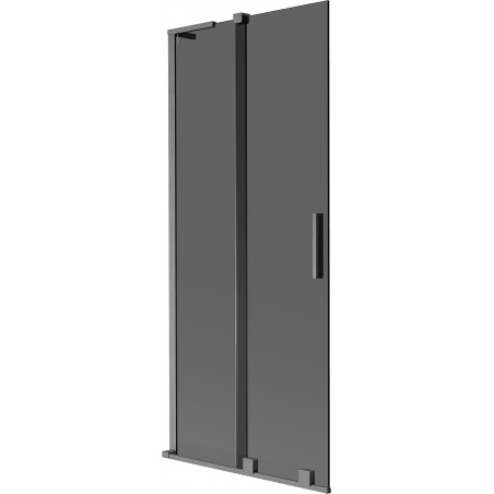 Mexen Velar L 2-krídlový sklápací vaňový záves 80 x 150 cm, grafit, brúsená gun gray - 896-080-003-41-66