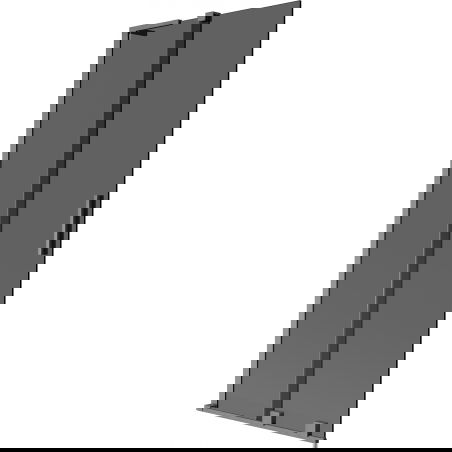 Mexen Velar L vaňová zástena, 2-krídlová posuvná 80 x 150 cm, grafit, gun gray brúsená - 896-080-003-41-66