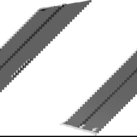 Mexen Velar L vaňová zástena 2-krídlová posuvná 85 x 150 cm, grafit, chróm - 896-085-003-41-01