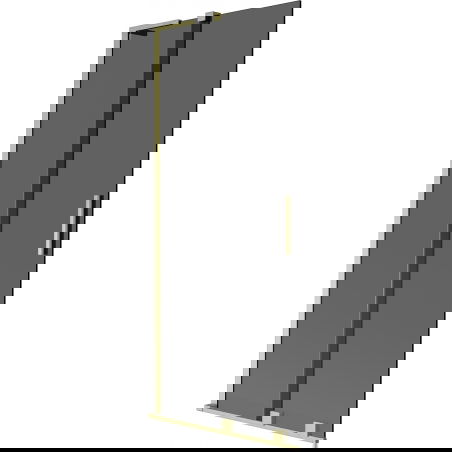 Mexen Velar L paravan na vaňu 2-dverový posuvný 85 x 150 cm, grafit, zlatý kartáčovaný - 896-085-003-41-55