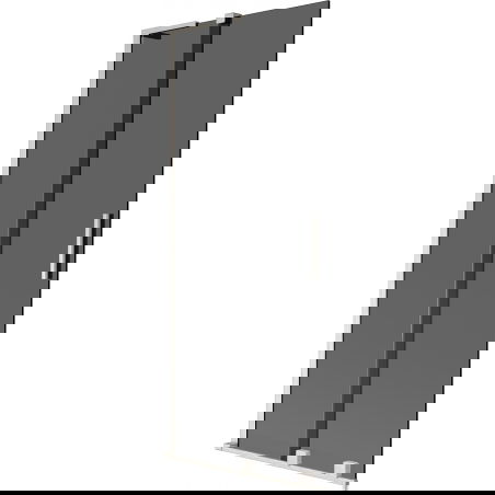 Mexen Velar L vaňová zástena 2-krídlová posuvná 85 x 150 cm, grafitová, brúsený nikel - 896-085-003-41-97