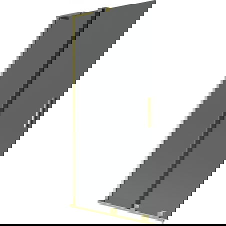 Mexen Velar L vaňová zástena 2-krídlová posuvná 90 x 150 cm, grafitová, zlatá - 896-090-003-41-50