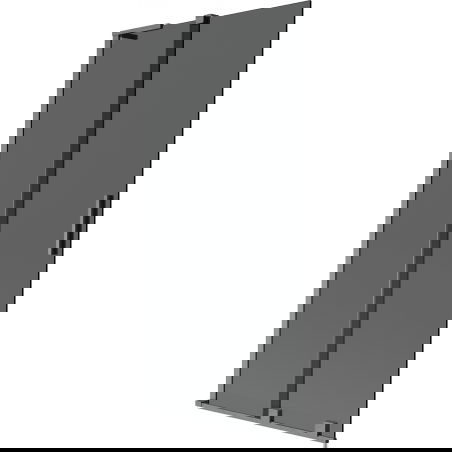 Mexen Velar L vaňa paraván 2-krídlový posuvný 90 x 150 cm, grafit, brúsená gun gray - 896-090-003-41-66