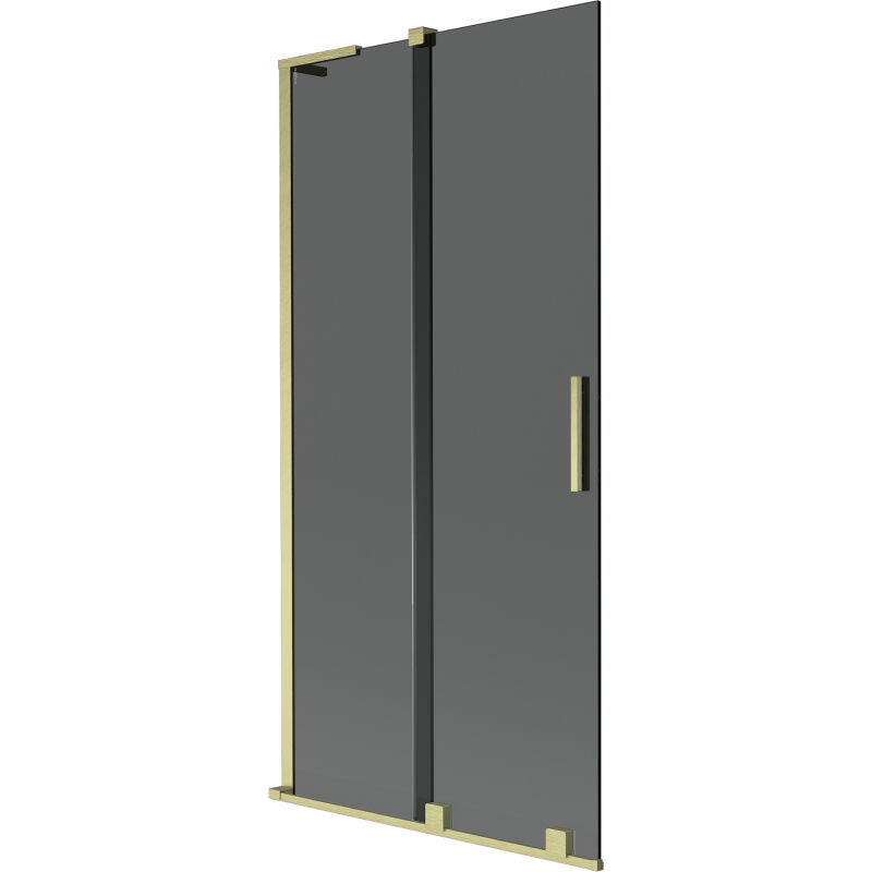 Mexen Velar L vaňový paraván 2-krídlový posuvný 95 x 150 cm, grafit, zlatý brúsený - 896-095-003-41-55