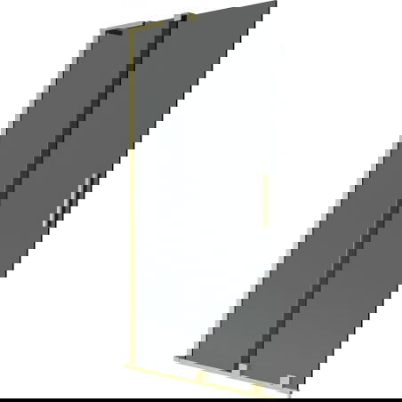 Mexen Velar L sprchová zástenka 2-krídlová zasúvacia 95 x 150 cm, grafit, zlatý brúsený - 896-095-003-41-55