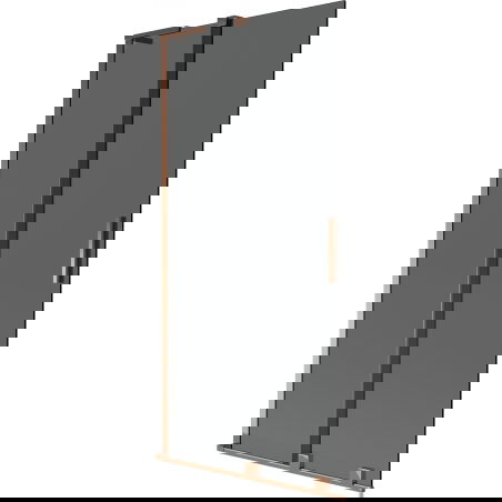 Mexen Velar L vaňa paravan 2-krídlový posuvný 95 x 150 cm, grafit, ružové zlato - 896-095-003-41-60