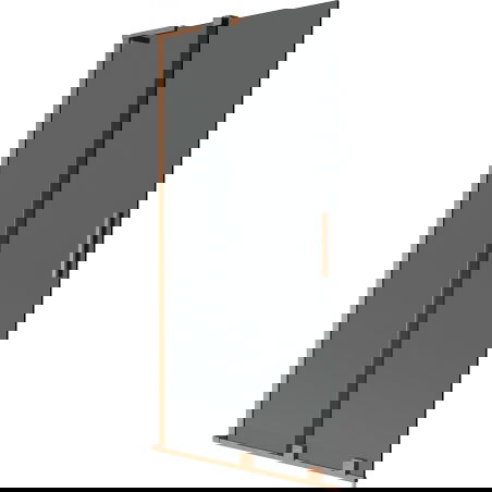 Mexen Velar L vaňová zástená 2-krídlová zasúvacia 95 x 150 cm, grafit, kartáčovaná meď - 896-095-003-41-65