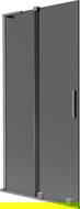 Mexen Velar L dvojkrídlový vaňový paraván posuvný 95 x 150 cm, grafit, gun metal - 896-095-003-41-95