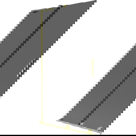 Mexen Velar L vaňová zástena 2-krídlová zasúvacia 100 x 150 cm, grafitová, zlatá - 896-100-003-41-50