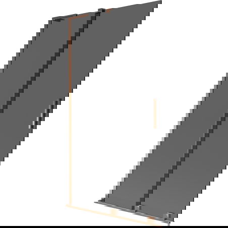 Mexen Velar L vaňa zásteny 2-krídlové posuvné 100 x 150 cm, grafit, ružové zlato - 896-100-003-41-60