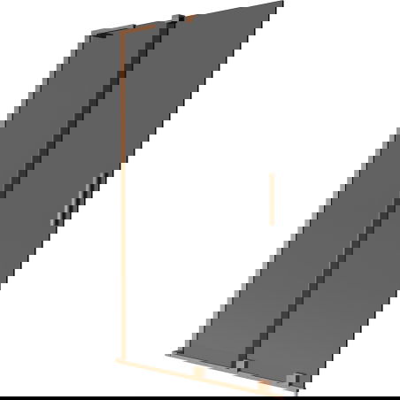 Mexen Velar L vaňová clona s 2-dielnymi posuvnými dverami 100 x 150 cm, grafit, kartáčovaná meď - 896-100-003-41-65