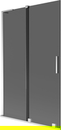 Mexen Velar L vaňová zástena 2-dielna posuvná 110 x 150 cm, grafit, chróm - 896-110-003-41-01
