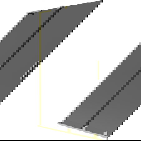 Mexen Velar L vaňová zástenová 2-krídlová posuvná 110 x 150 cm, grafitová, zlatá kartáčovaná - 896-110-003-41-55