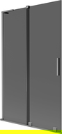 Mexen Velar L vaňová zástenka 2-krídlová posuvná 110 x 150 cm, grafit, gun metal - 896-110-003-41-95
