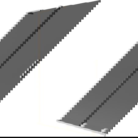 Mexen Velar L vaňová zástenka 2-krídlová posuvná 110 x 150 cm, grafit, brúsený nikel - 896-110-003-41-97