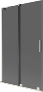 Mexen Velar L vaňová zástenka 2-krídlová posuvná 110 x 150 cm, grafit, brúsený nikel - 896-110-003-41-97