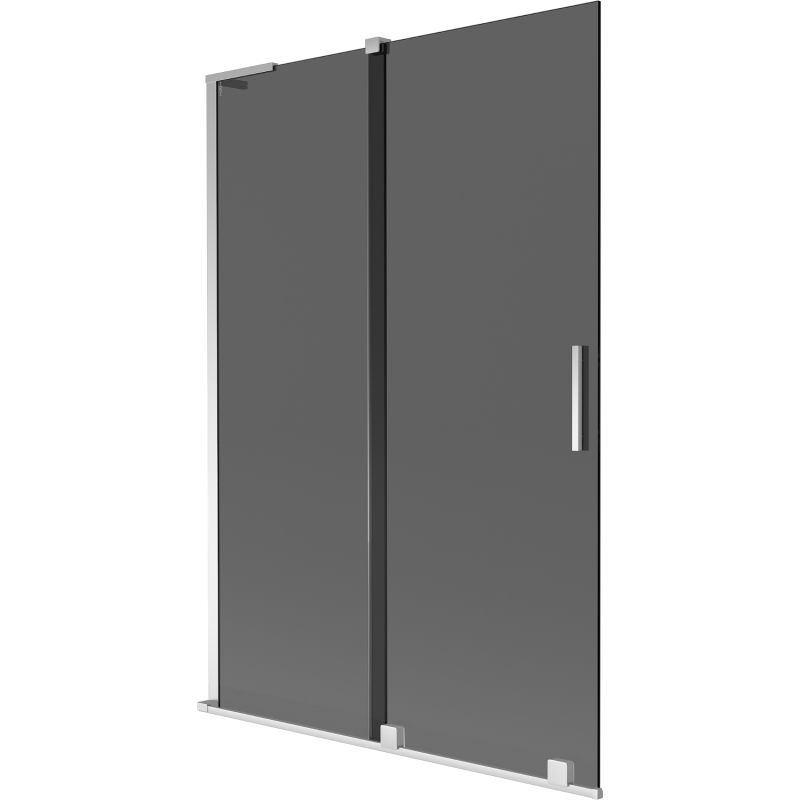 Mexen Velar L sprchová zástena, 2-dverová zasúvacia 120 x 150 cm, grafit, chróm - 896-120-003-41-01