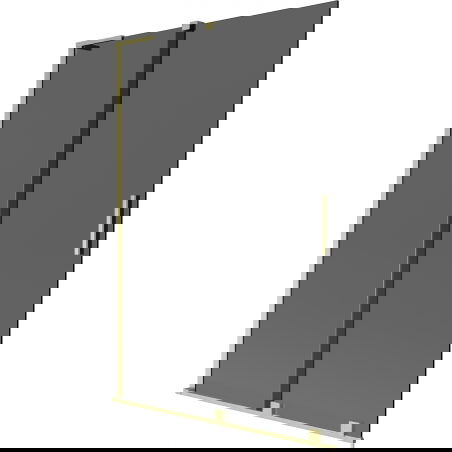 Mexen Velar L vaňová clona 2-krídlová posuvná 120 x 150 cm, grafit, zlatý brúsený - 896-120-003-41-55