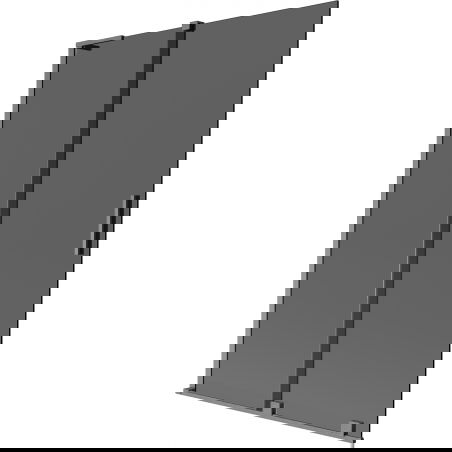 Mexen Velar L vaňová zástena, 2-krídlová posuvná, 120 x 150 cm, grafit, kartáčované gun gray - 896-120-003-41-66